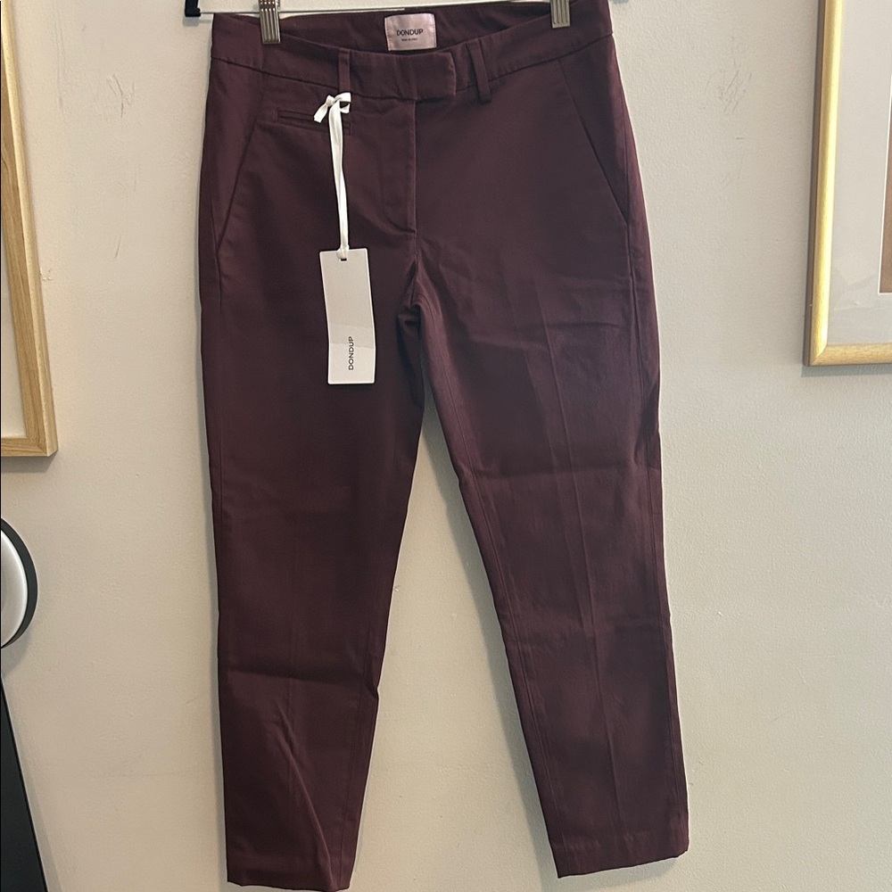 NWT Dondup Maroon Trousers size 28